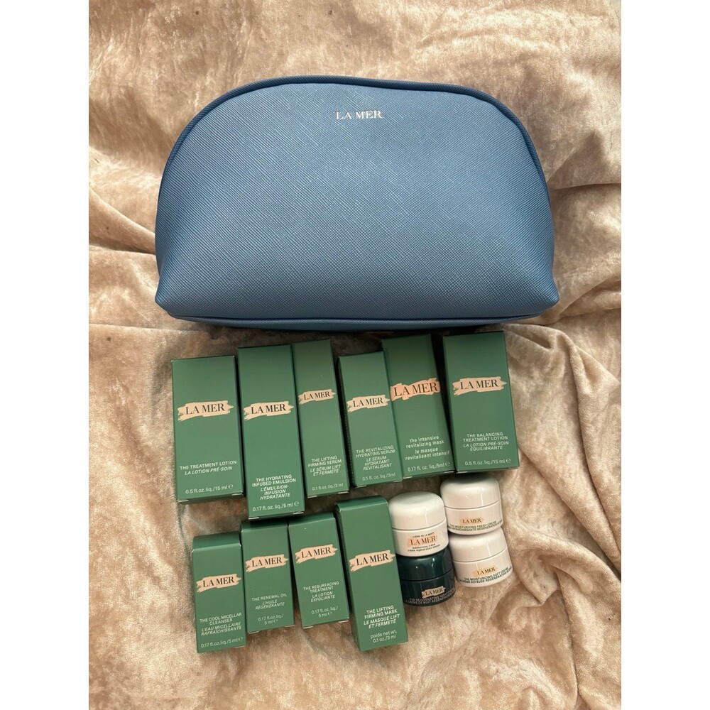 La Mer skincare set of 14 plus bag